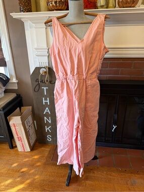 Lucky Brand Pink Sleeveless Midi Jumpsuit